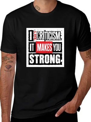 "I Like Criticism" Witty Quote Design Unisex Cotton Tee – Relaxed Fit For Any Occasion