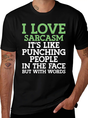 "I Love Sarcasm" Funny T-shirt Unisex Casual T-Shirt – Clean Design For Daily Comfort