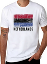 Netherlands Flag Grunge Country Flag Netherlands Soft Cotton Short Sleeve Tee – Unisex Wardrobe Staple