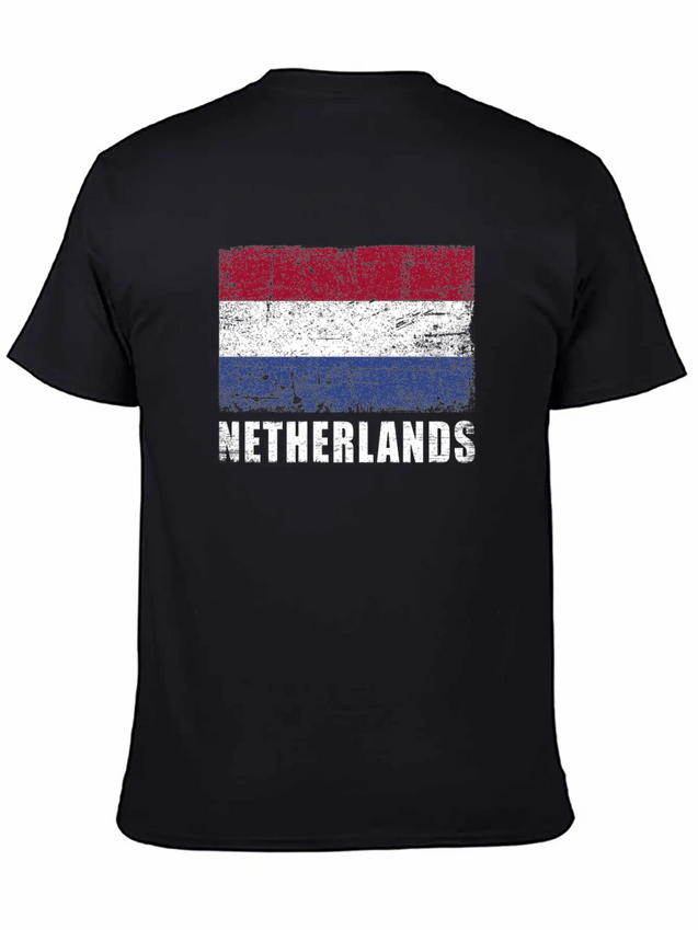 Netherlands Flag Grunge Country Flag Netherlands Soft Cotton Short Sleeve Tee – Unisex Wardrobe Staple