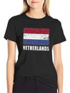 Netherlands Flag Grunge Country Flag Netherlands Soft Cotton Short Sleeve Tee – Unisex Wardrobe Staple