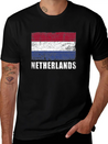 Netherlands Flag Grunge Country Flag Netherlands Soft Cotton Short Sleeve Tee – Unisex Wardrobe Staple