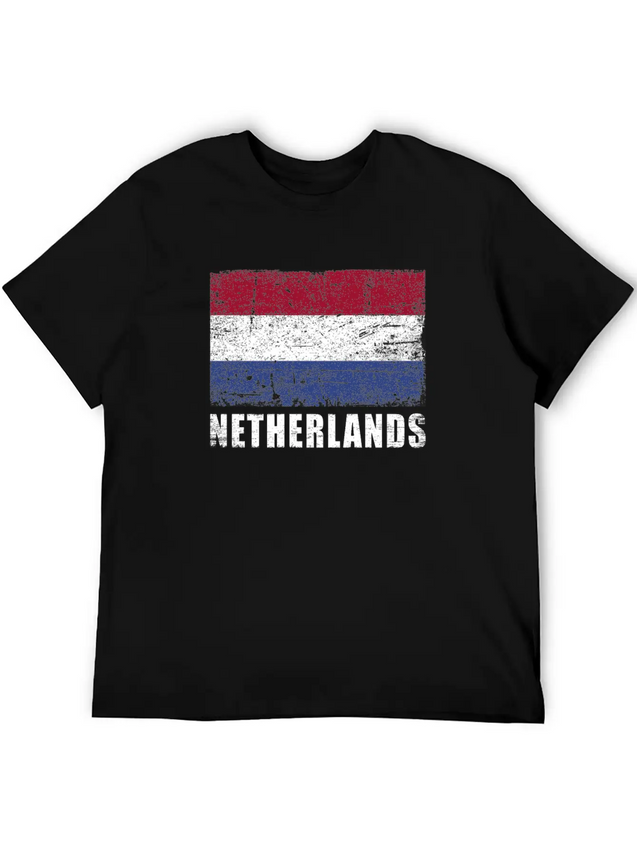 Netherlands Flag Grunge Country Flag Netherlands Soft Cotton Short Sleeve Tee – Unisex Wardrobe Staple