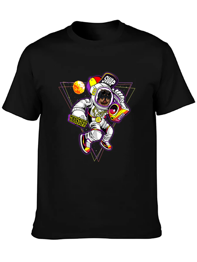 Tibetan Mastiff To The Moon Unisex Casual T-Shirt – Clean Design For Daily Comfort