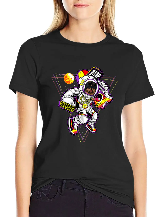 Tibetan Mastiff To The Moon Unisex Casual T-Shirt – Clean Design For Daily Comfort